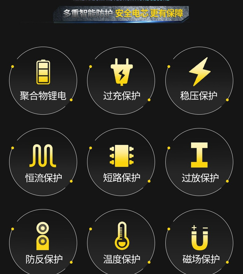 Car Jump Starter Emergency Power Supply 12V Vehicle Charger Large Capacity Battery Booster