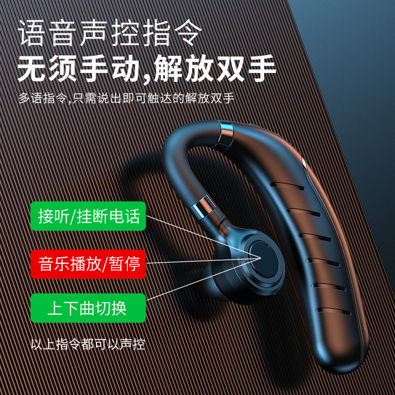 Fc1 Wireless Bluetooth Headset High Power In-Ear Business Intelligent Voice Control Driving Takeaway Neutral One Piece Dropshipping
