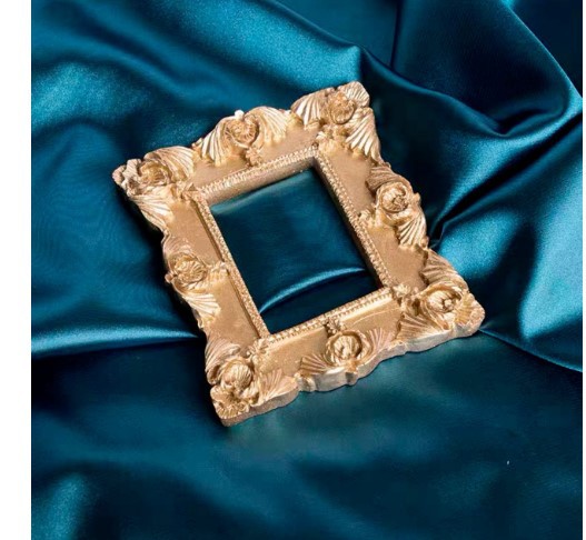 INS oro mini foto marco decoración uñas joyería pendientes foto apoyos decoración fotografía Fondo paño