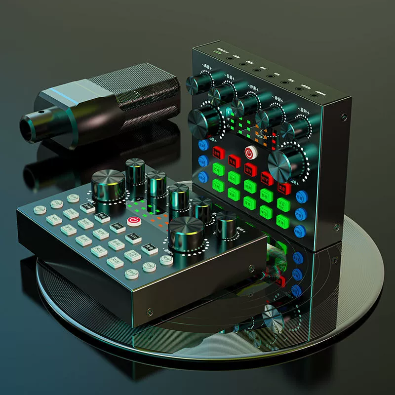 Звуковая карта USB V8S для внешней торговли, профессиональная, для мобильных устройств, настольных ПК, Amazon, для радио и прямых трансляций, с высококачественным звуком и специальными функциями для стриминга