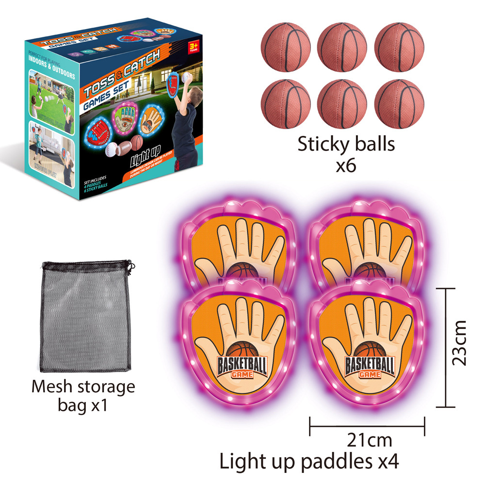 Balón luminoso de lanzamiento transfronterizo indoor al aire libre baloncesto rugby softbol entrenamiento deportivo interactivo juego de juguetes para niños