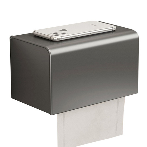 Gun gray bathroom tissue box storage rack toilet waterproof punch-free paper towel box wall-mounted toilet paper box