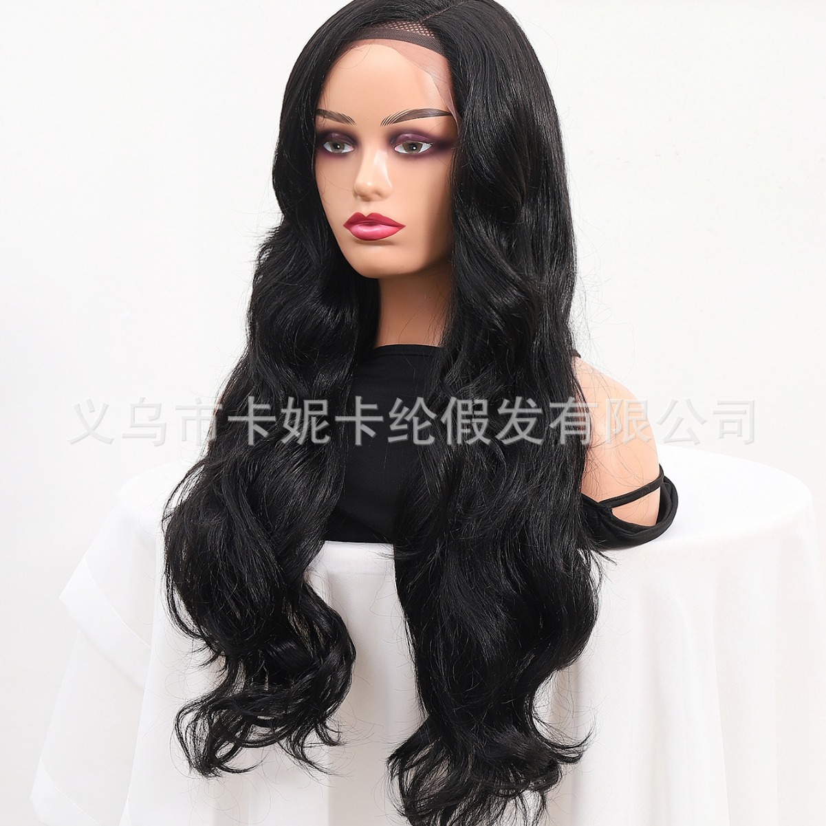 NEWLOOK nueva peluca larga transfronteriza europea y americana, casco de encaje de seda de cabello real