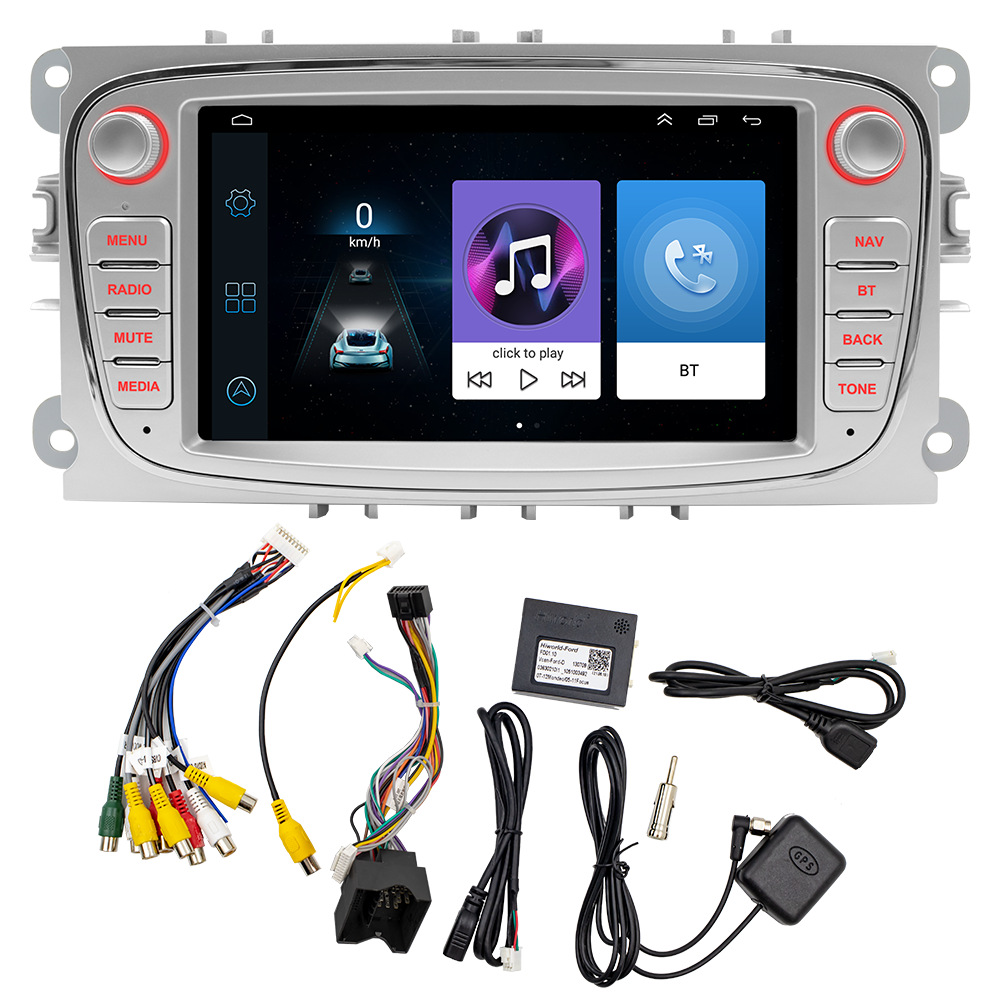 7-pulgadas Android navegación GPS para Ford Focus coche Bluetooth MP5 reproductor inalámbrico carplay