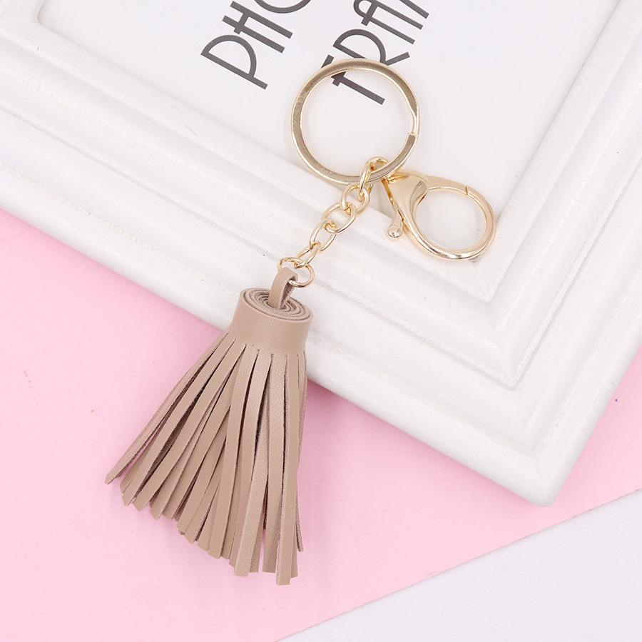 5cm cuero borla llavero moda pu cuero bolsa equipaje colgante Ropa Accesorios accesorios de cuero al por mayor