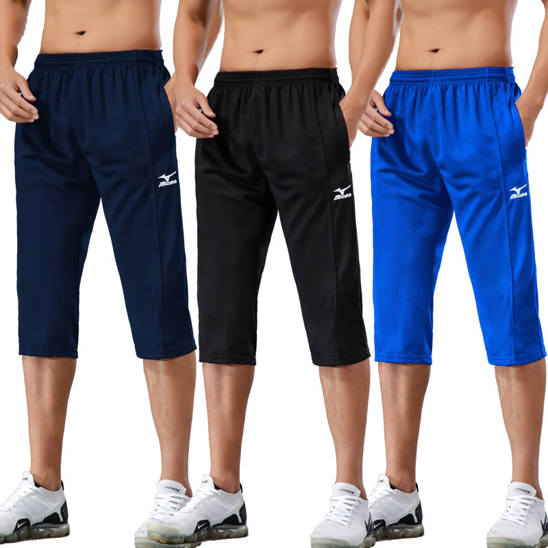 2024 New Sports Shorts Men's Football Capri Pants Fitness Training Running Quick-drying Breathable Summer Men's Pants