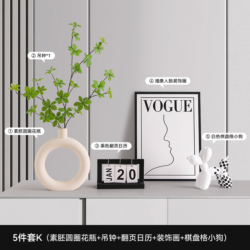 Entrar en el hogar decoración de puerta de entrada moderna alta sensación de sala de estar hogar escritorio TV comedor armario zapatos nicho decoración suave