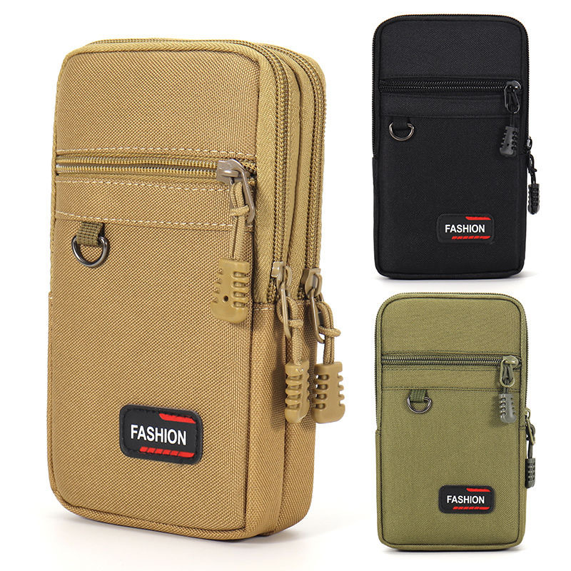 Cross-border explosions men wear belt mobile phone waist bag mobile phone bag shoulder messenger bag mountaineering running fishing cash register