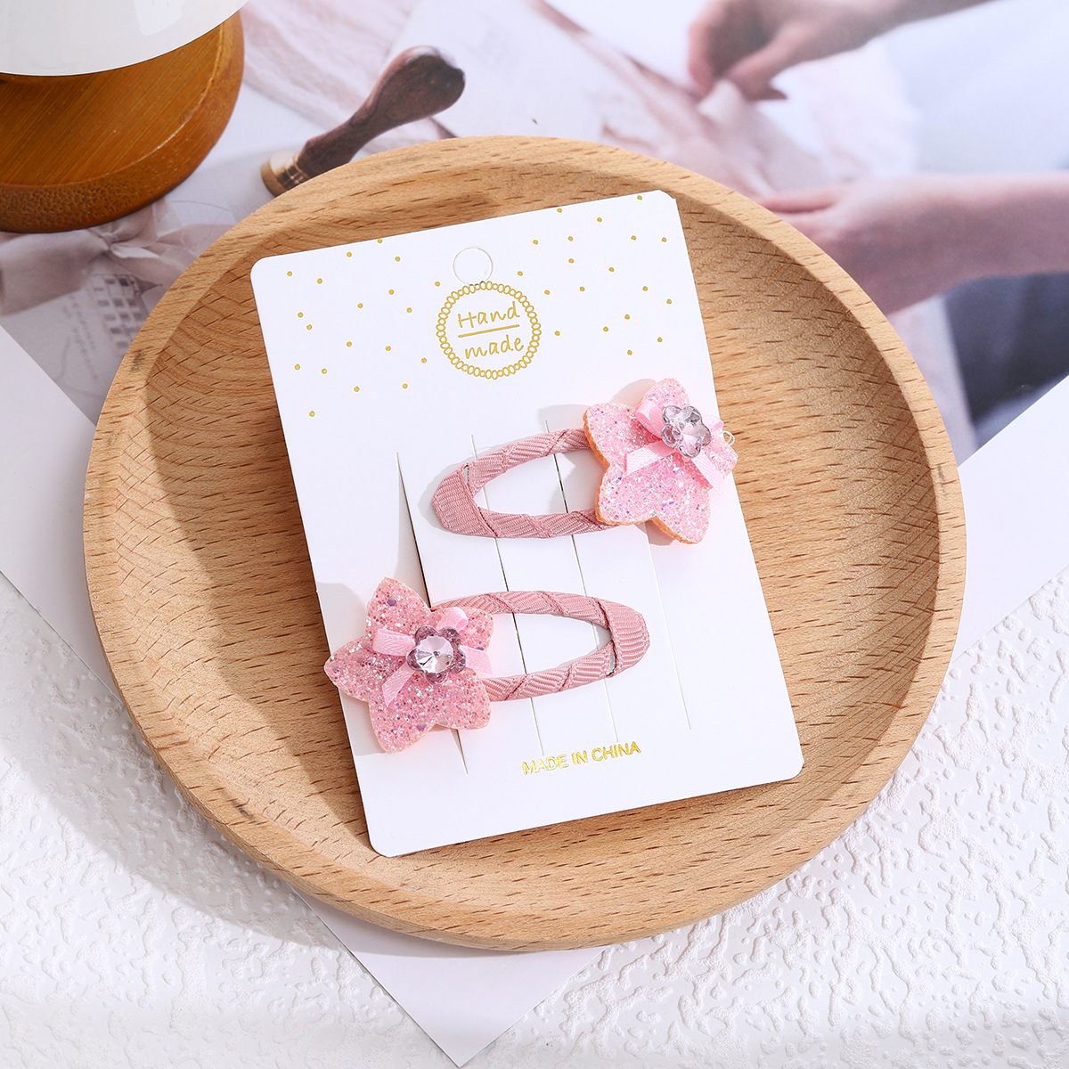 Diamante rosa brillante conejo adornos de cabello para niños lindos sequillas estrellas pinzas de cabello para niñas pinzas de cabello para bebés pinzas de cabello