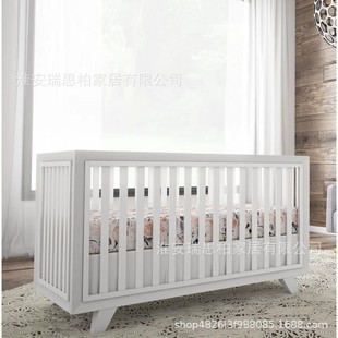 Baby Solid Wood Bed Baby Newborn Multifunctional Bed Removable Splicing Bed Toddler Crib Cross-Border Factory