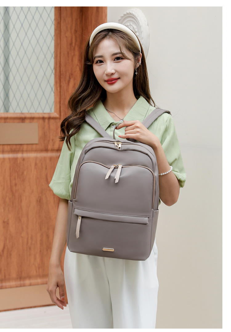 Waterproof 19 Inch Solid Color Daily School Backpack display picture 5