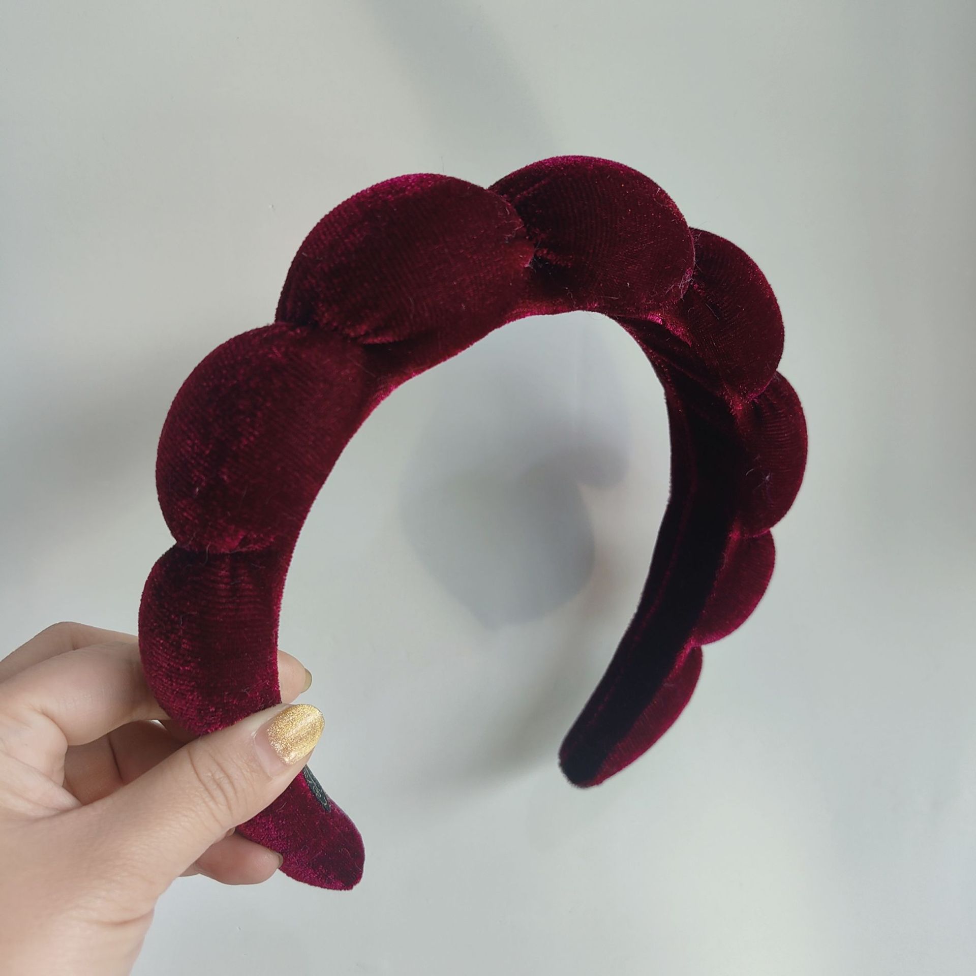 Diadema de Esponja tipo Nube de Tela para Lavado de Cara