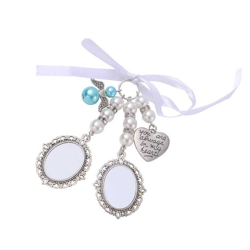 Temporada de graduación broche en blanco de transferencia de calor colgante de encaje redondo Amazon colgante de metal de sublimación en caliente