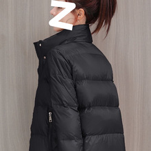 白鸭绒羽绒服女冬短款2025年新款小个子显瘦修身时尚立领外套