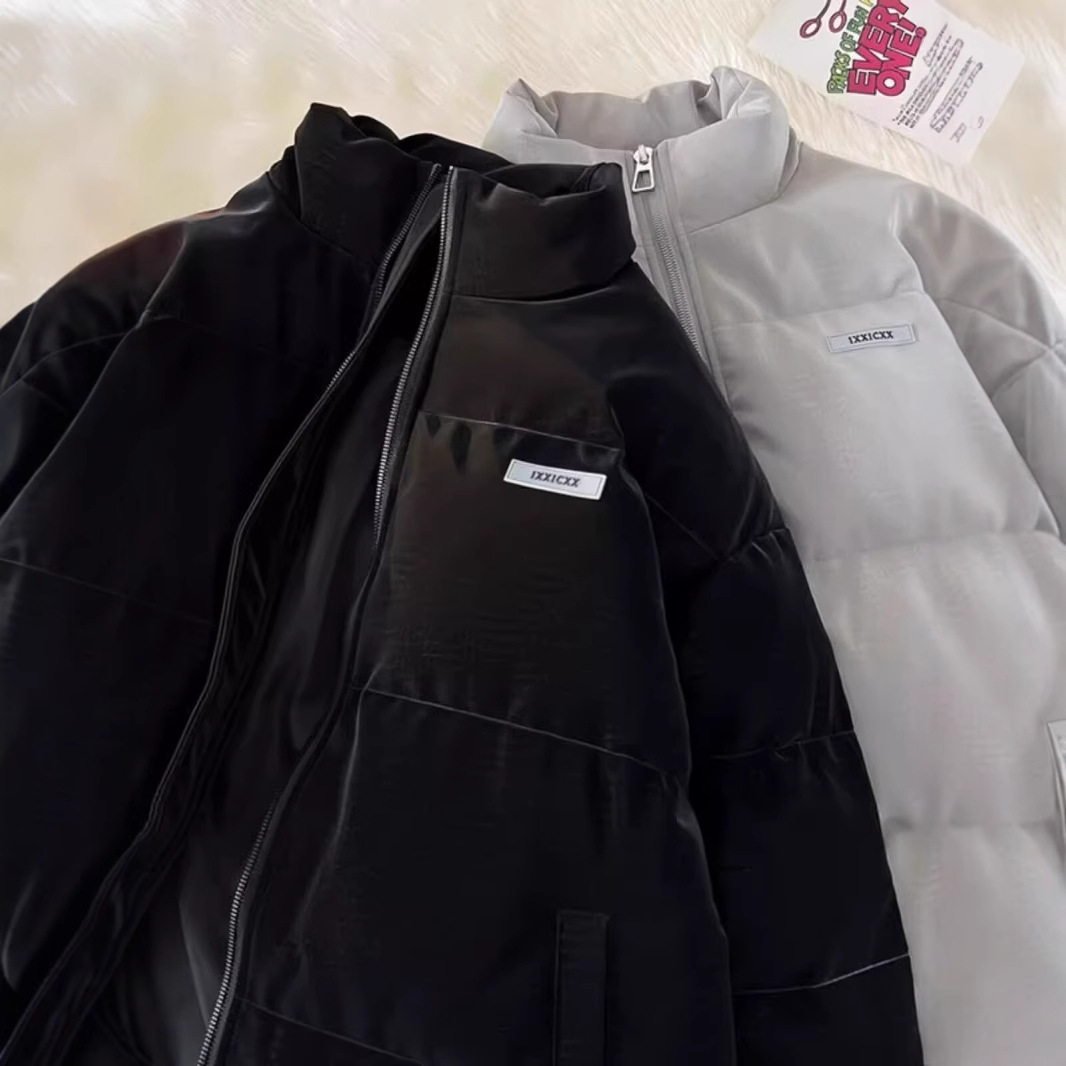 Chaqueta acolchada de algodón para hombres y mujeres otoño e invierno nueva chaqueta de pan estilo Hong Kong marca de moda ins chaqueta acolchada suelta para adolescentes chaqueta acolchada