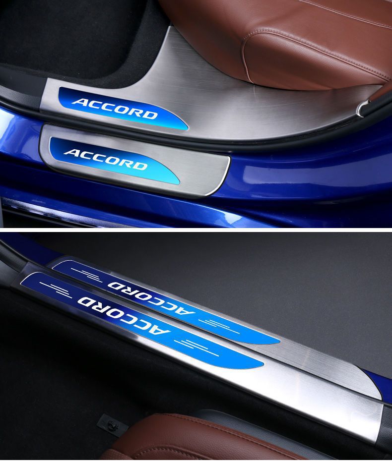 Suitable for Honda 22 Tenth Generation Accord Door Sill Strips Anti-Stepping Protection Strips Welcome Pedal Interior Car Decoration Modification