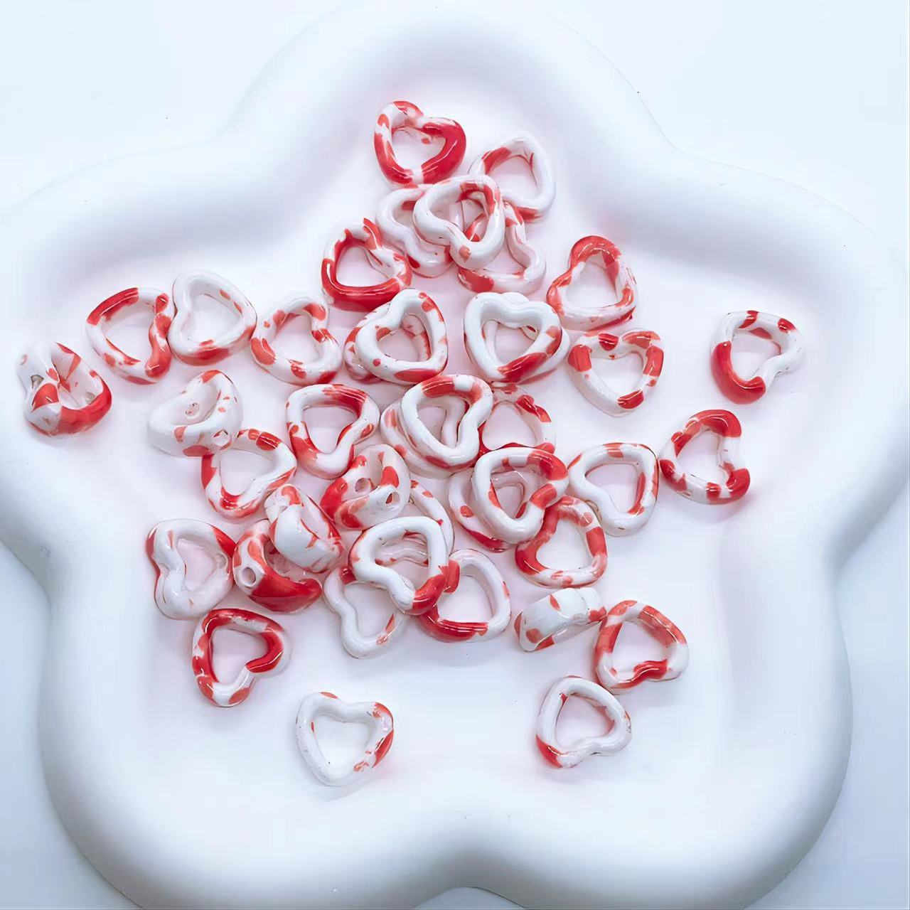 13g Weight Pendant Jewelry Making Type DIY Jewelry Accessories Classification 10 PCS/Package Quantity ceramics Material Heart Shape Pattern Simple Style Style 10 PCS/Package Ceramics Heart Shape DIY Jewelry Accessories Pendant 8