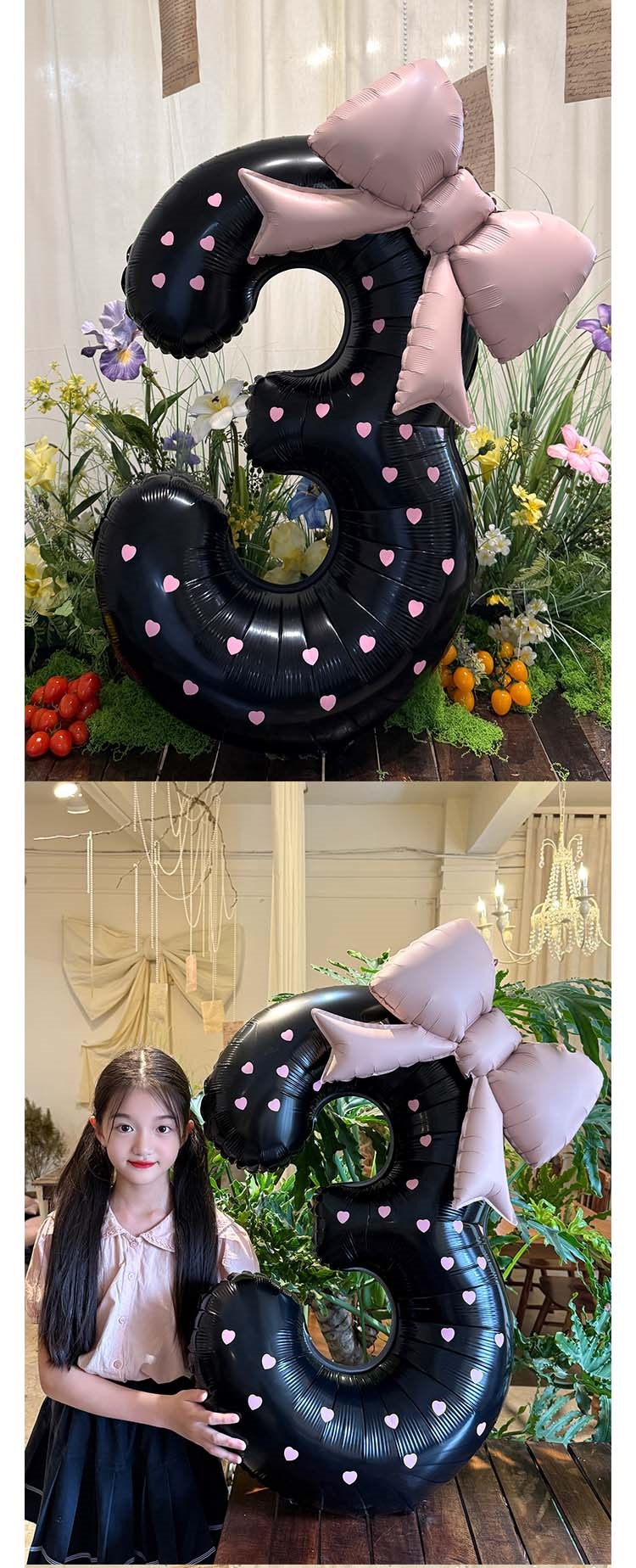 Large Black Number Balloon Decoration For Birthday Party Photos_voghion.com