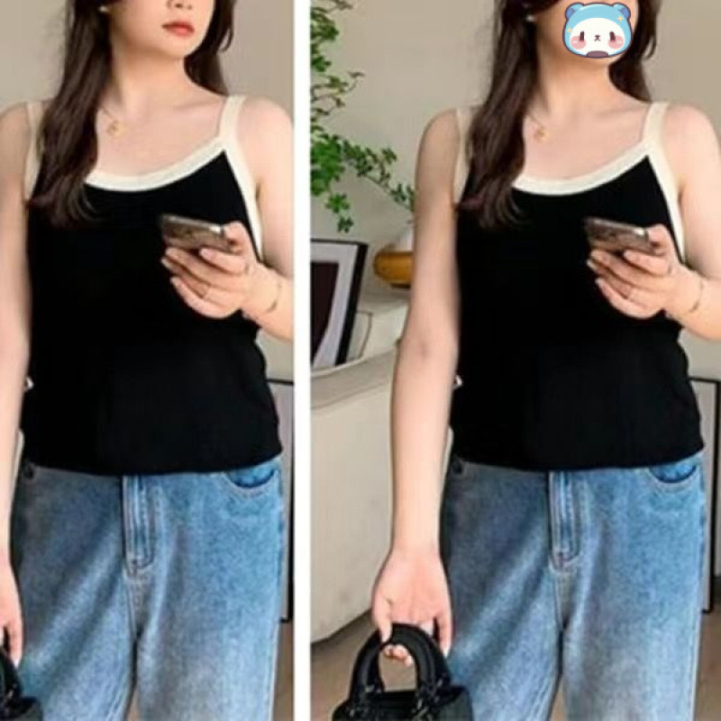 80-200斤の大きいサイズのゆったりした純色のストラップのベストの女性は太っています。|undefined