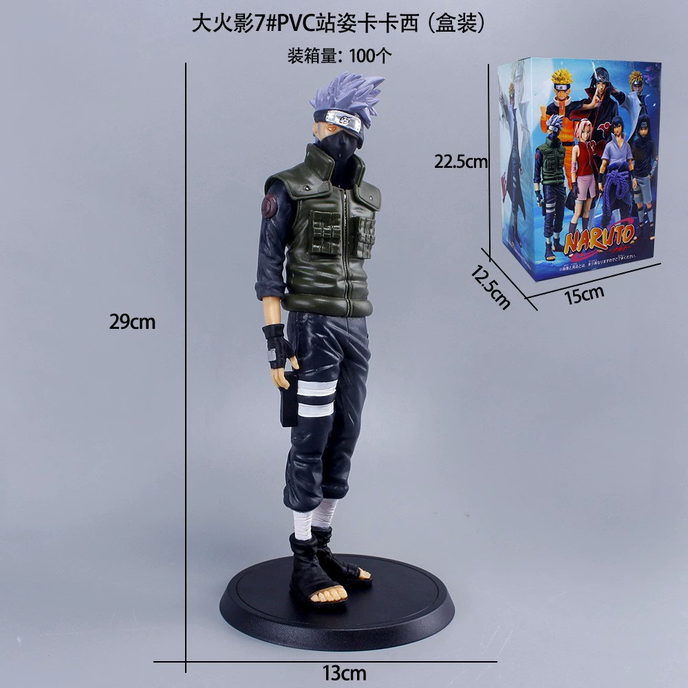 PVC Figure Set (Naruto) — Kakashi, Naruto, Sakura Desktop Ornaments, Multi‑pose Kit