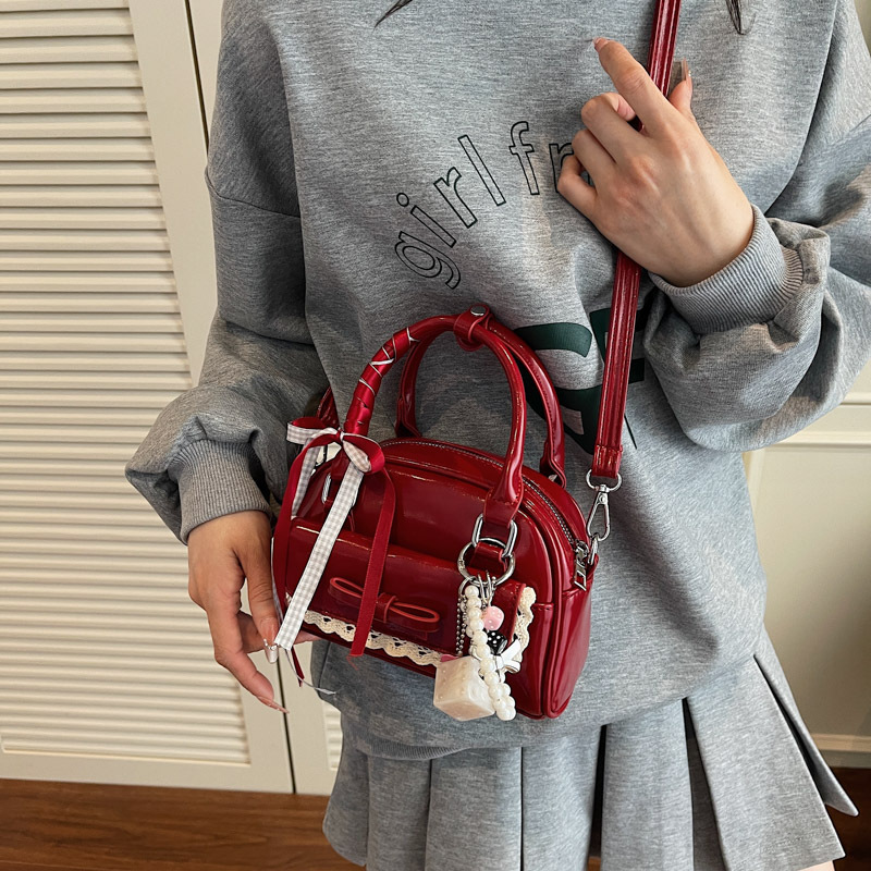 Versión coreana del bolso de mujer de todo fósforo de alta calidad 2025 nuevo bolso de hombro portátil para mujer de moda de nicho bolso de mensajero de moda