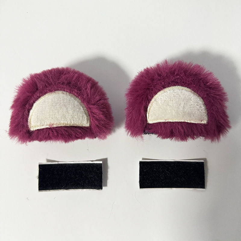Strawberry Bear Ears Electric Vehicle Accessories Motorcycle Small Accessories Light Accessories Helmet Personalized Stuffed Car Stickers Modification