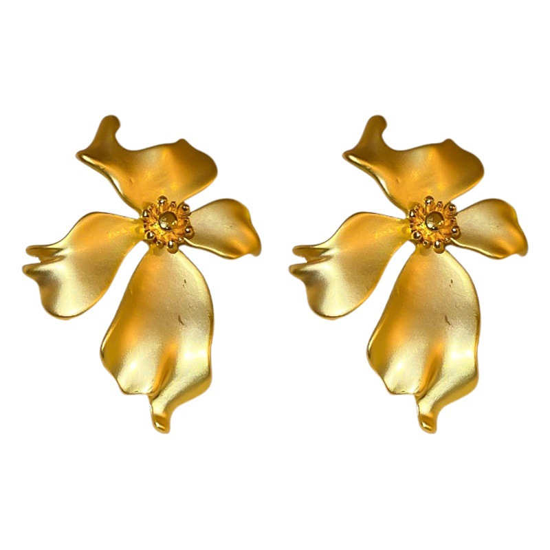 Aguja de plata pendientes de la flor del Metal nicho estilo antiguo diseño de moda pendientes de alto grado pendientes del todo-fósforo nueva venta al por mayor