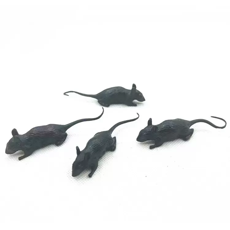 9CM仿真老鼠万圣节整人塑料黑鼠假耗子模型玩具配件创意装饰动物