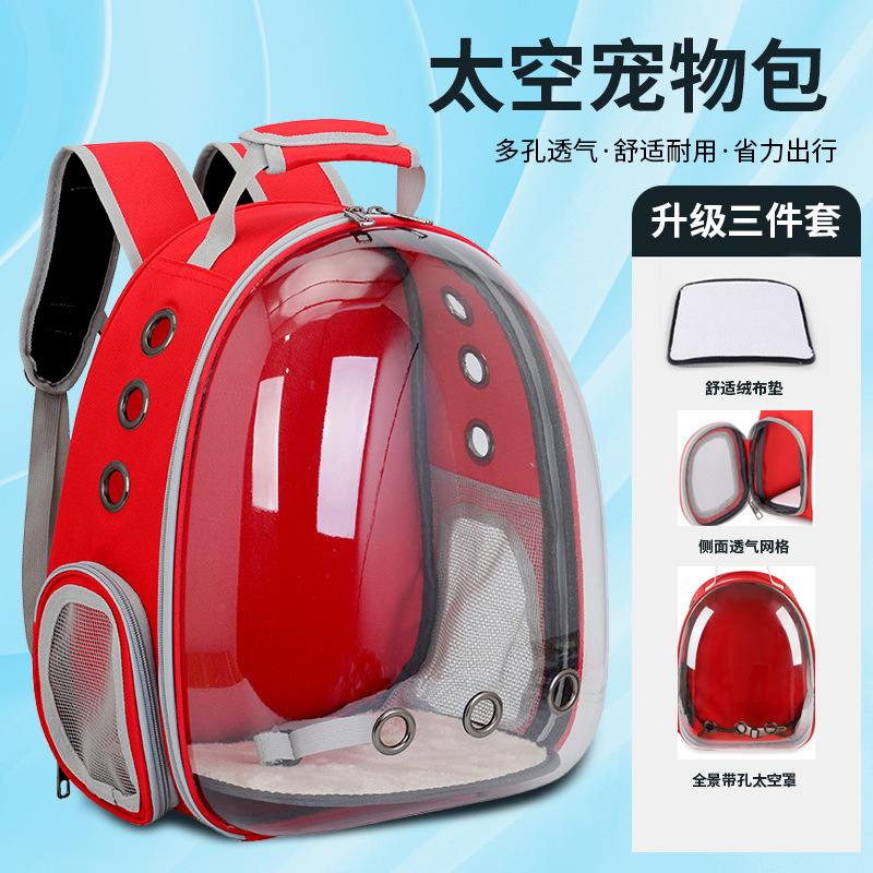 Pet Bag New Large Capacity Breathable Transparent Pet Cat Dog Backpack Backpack for Going Out with Shoulder Carrying Bag Cat Bag Dog Backpack