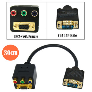 һ�ֶ��p��̥��VGA15P���DVGA DB15Pĸ+3RCAɏ��rcaĸ�D�Ӿ�