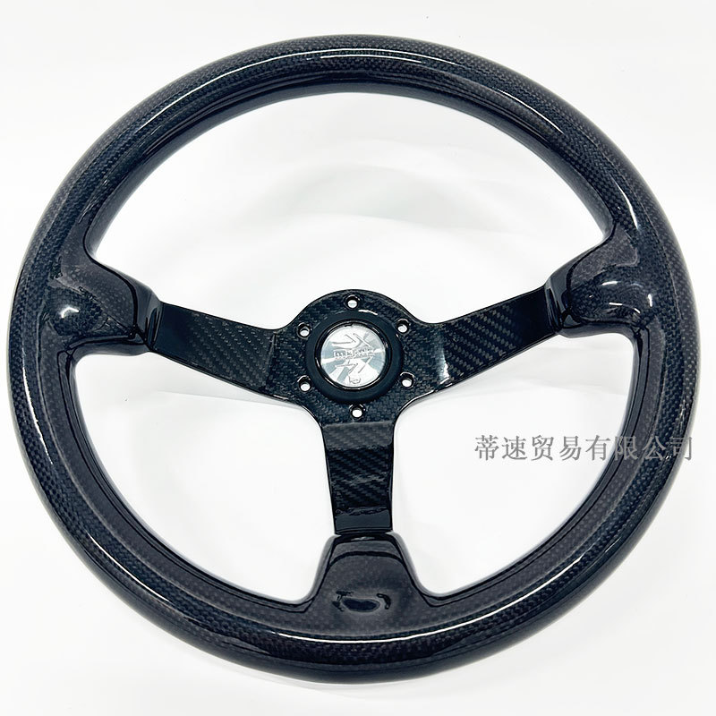 High-quality MOMO racing drift carbon fiber steering wheel 14 inches 350mm real carbon fiber large concave steering wheel