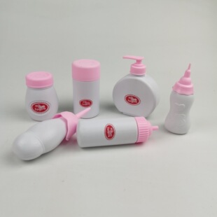 Cross-border factory direct doll doll play house toy accessories DIY sugar bottle imitation baby bottle