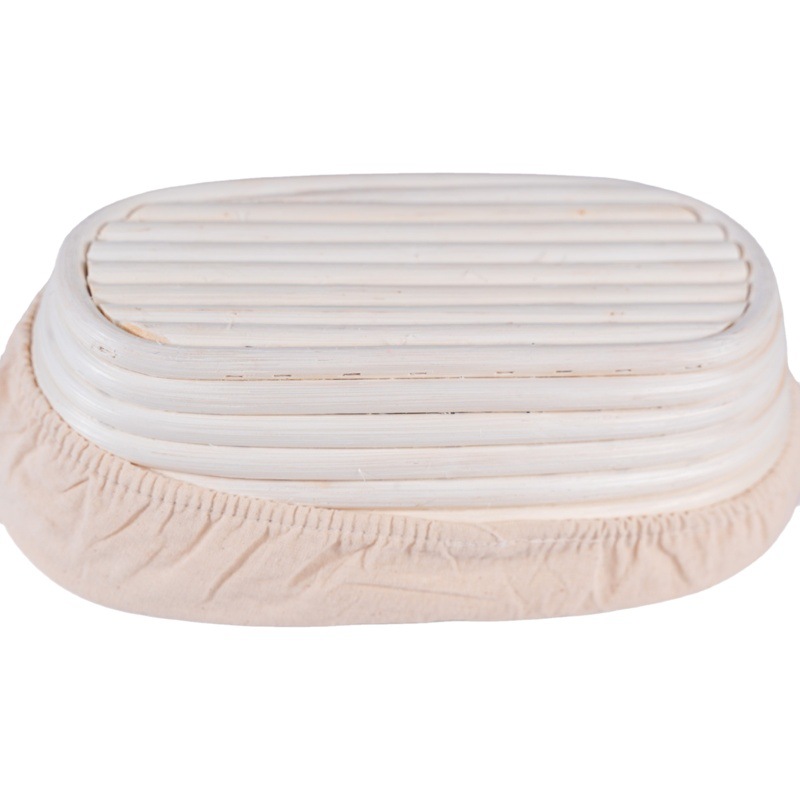Cesta de fermentación de pan de ratán redondo oval masa fermentación herramienta indonesio ratán fermentación cesta hornear traje