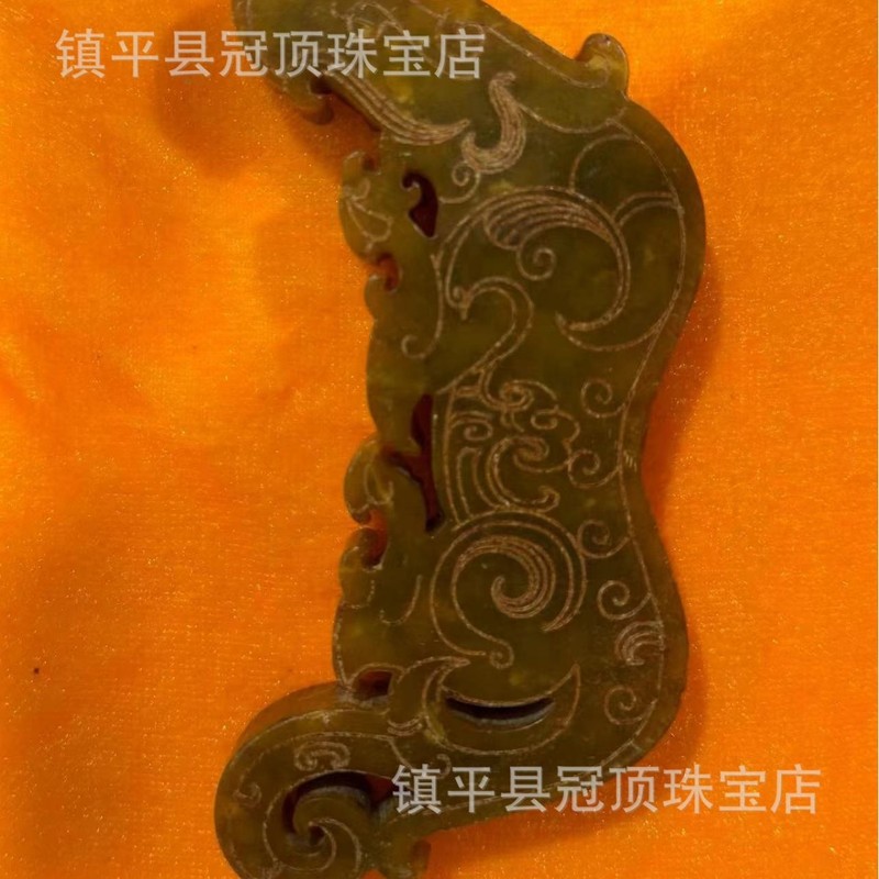 批发高古玉老玉岫玉高仿古董仿古玉器明清战汉岫玉做旧玉佩挂件|undefined