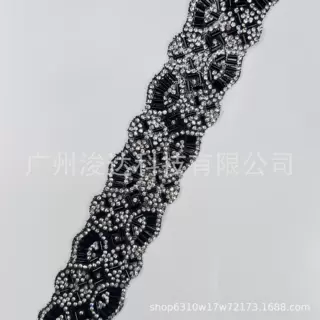工厂批发水钻玻璃珠管条码热熔背胶鞋包服装辅料DIY饰品配饰