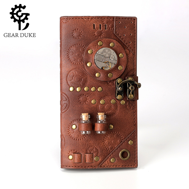 2022 New Steampunk Women's Long Wallet Industrial Retro Hand Wallet Women's Clutch Wallet