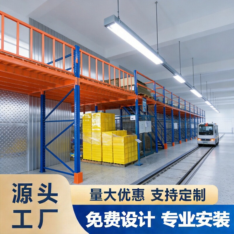 Specialized Loft Platform for Warehouse Expansion, Made of Thickened Steel, Stable and Load-Bearing, Easy to Disassemble and Assemble, Direct Supply from the Manufacturer
