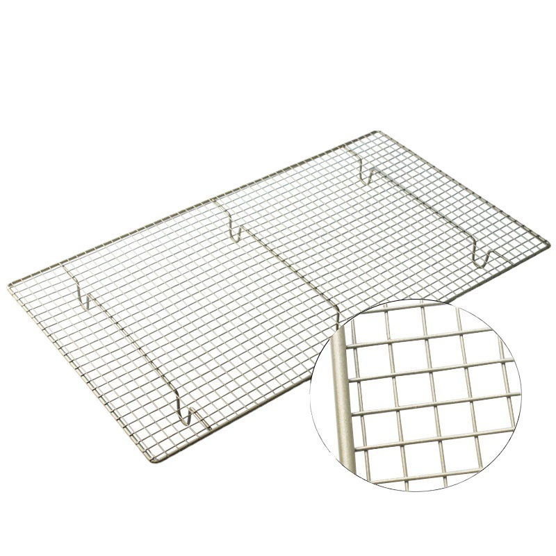 Инструменты для выпечки Утолщенная большая стойка для охлаждения хлеба с шифрованием Черная антипригарная стойка для торта Стойка для печенья Стеллаж для сушки сетки