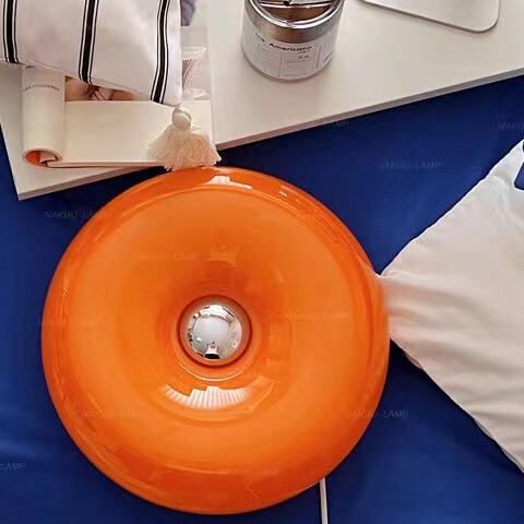 Trendy Vintage Instagram-Style Wangboli Donut Wall Lamp Bedroom Touch Charging Orange Bauhaus Bedside Lamp Atmosphere Trendy Vintage Instagram-Style Wangboli Donut Wall Lamp Bedroom Touch Charging Orange Bauhaus Bedside Lamp Atmosphere