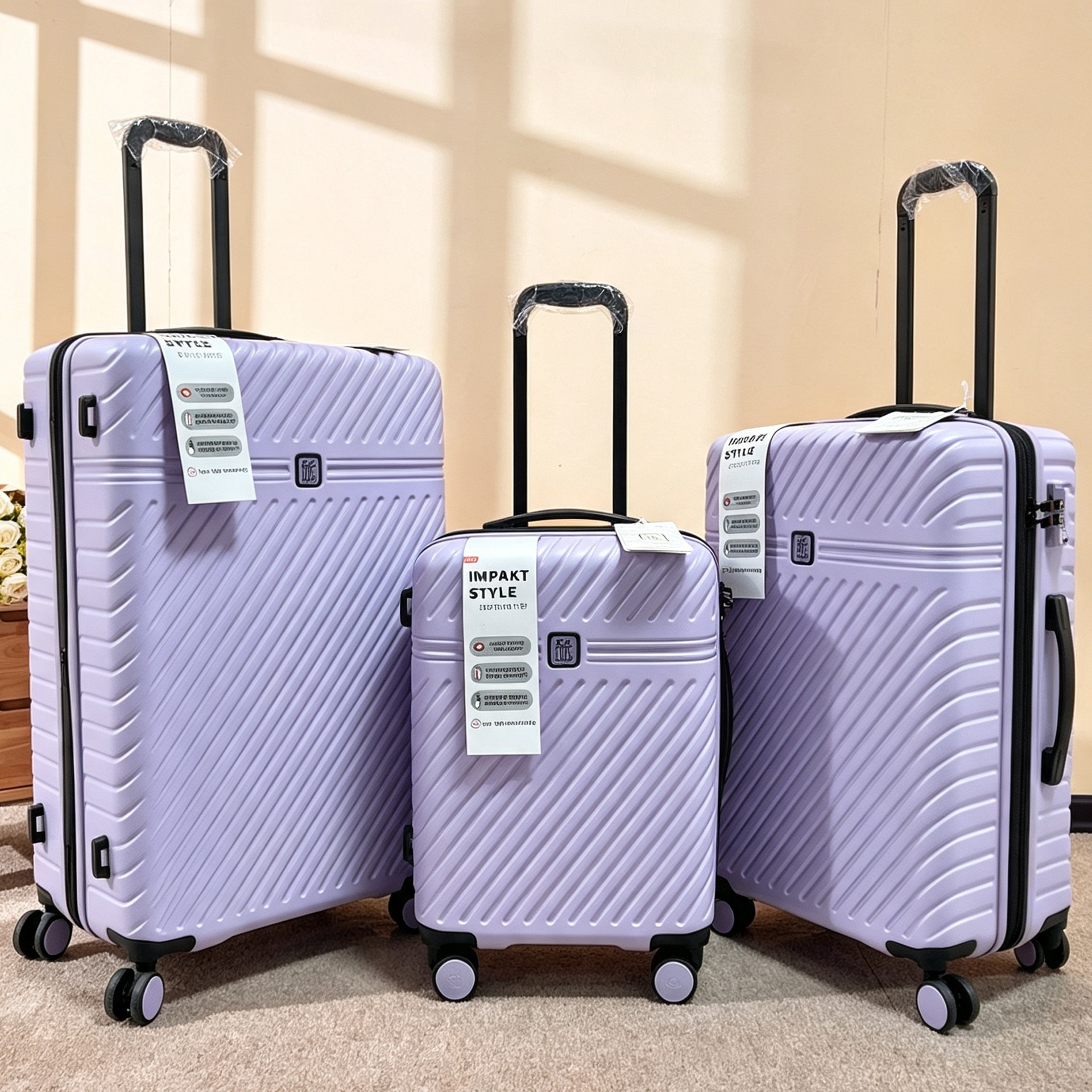 Source manufacturer of IT-style textured trolley cases with extended compartments, TSA locks, explosion-proof zippers, 20-inch carry-on, 25-inch, and 29-inch models.