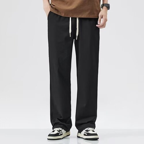 Autumn and winter fashion brand solid color high-end straight hanging suit pants for men and women's loose all-matching fashionable casual pants