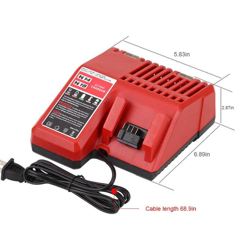 Replacement for Milwaukee 18V Battery Charger 14V-18V Lithium Battery M18 Fast Charger