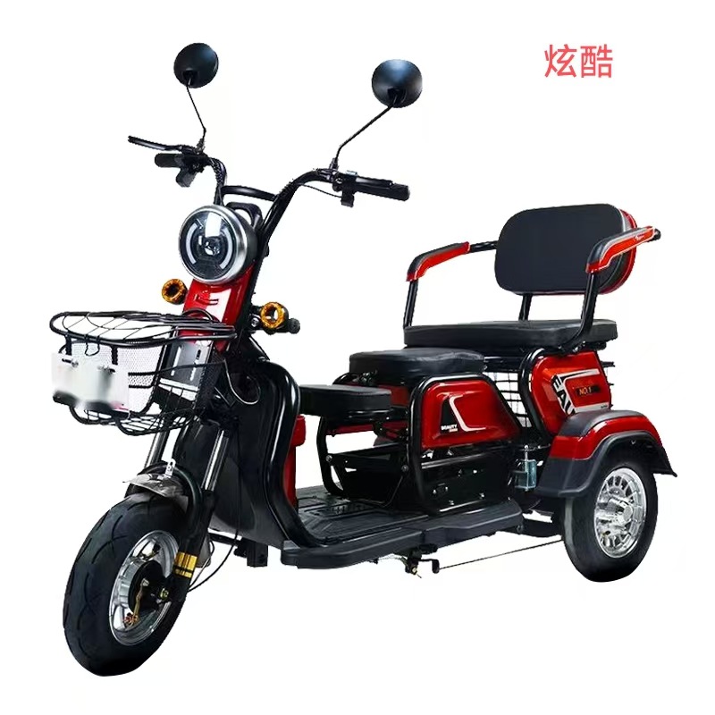 Triciclo eléctrico adulto ocio de edad avanzada fábrica de scooter al por mayor comercio exterior mujeres recoger niños coche de batería