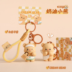オリジナル正規版アニメバター熊のキーホルダー人形かわいい学生カバンストラップカップルプレゼント卸売り