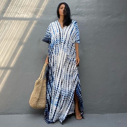 Cross-border best-selling European and American printed beach robe-style vacation sunshirts bikini robes - 32 colors