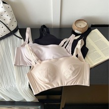 防走光抹胸无痕内衣无钢圈显胸小上托调整型文胸收副乳防下垂薄款