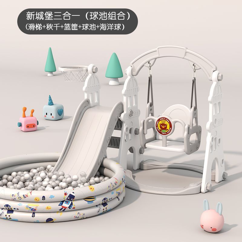 子供用滑り台ブランココンビネーションスライド子供用屋内家庭用ベビー遊園地小型多機能施設遊び|undefined