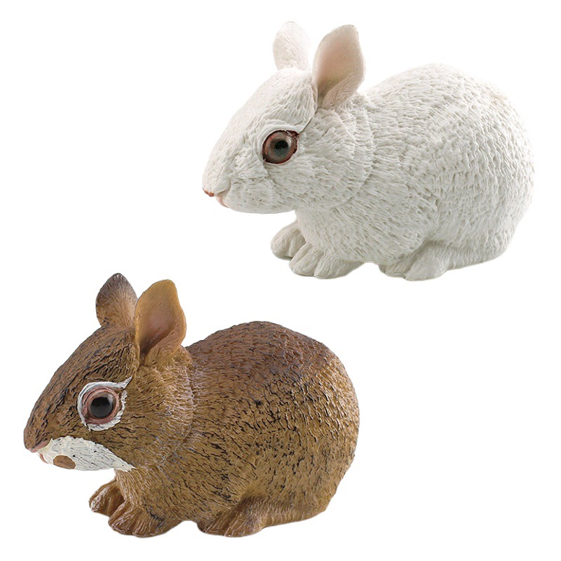 Simulación transfronteriza modelo de conejo mascota para niños cognitiva Lop conejo jugando conejo comiendo hierba adornos decorativos de animales