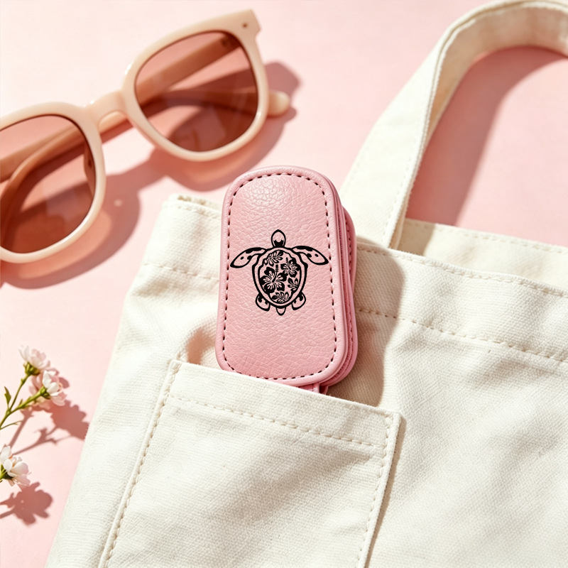 Cross-border best-selling sunglasses holder, creative car sun visor storage, pink turtle car glasses clip
