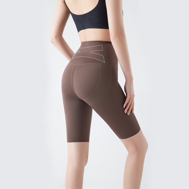 5028 # Five-Point Shark Pants Women's Outer Wear Tummy-Tightening Butt-Lifting Safety Pants Anti-Exposure Summer Thin Barbie Leggings